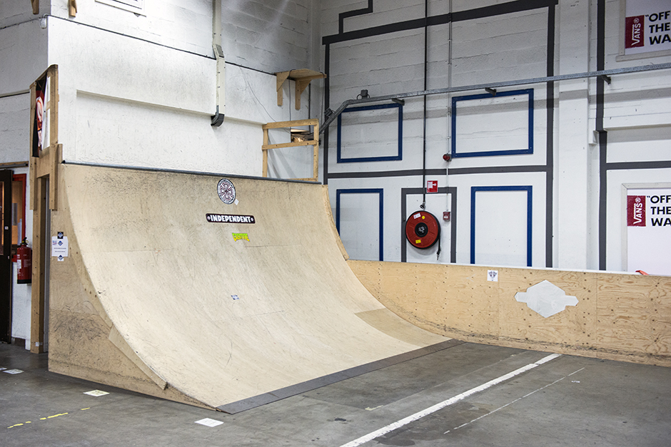 Skatepark-Utrecht-grote-quarter Overview of Skatepark Utrecht showing the street section and obstacles