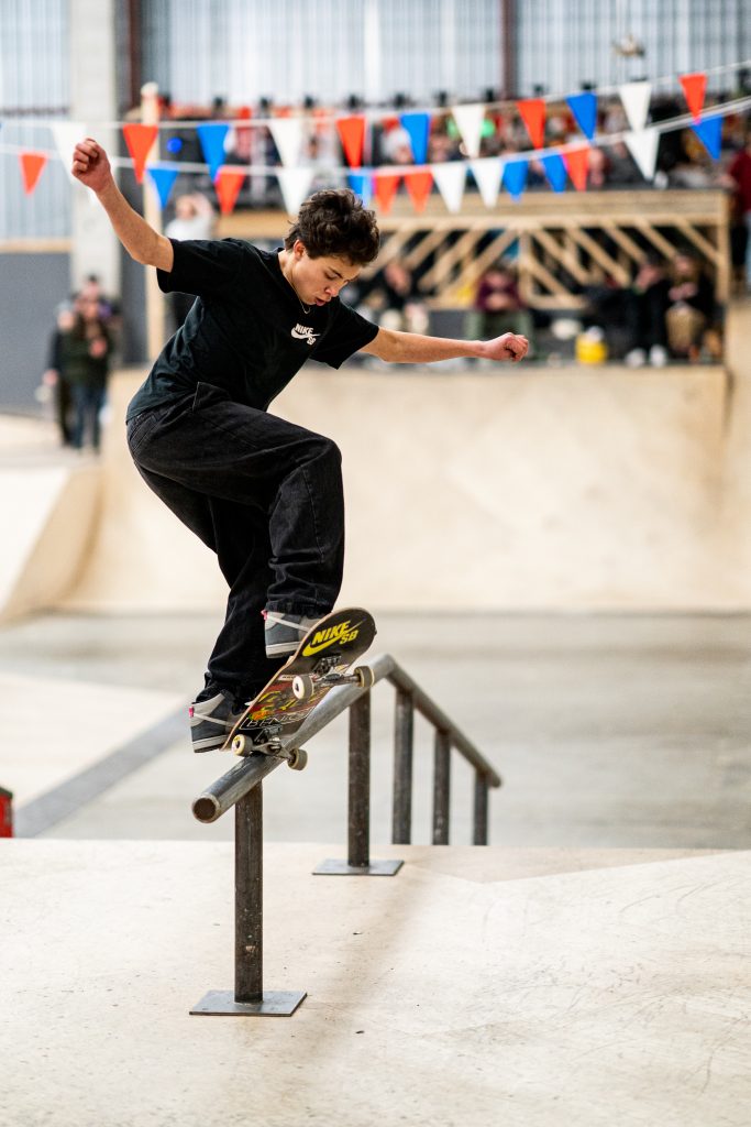 Diego Broest Tijdens de Pola Contest 2022 in Skatpeark de Fabriek in Enschede