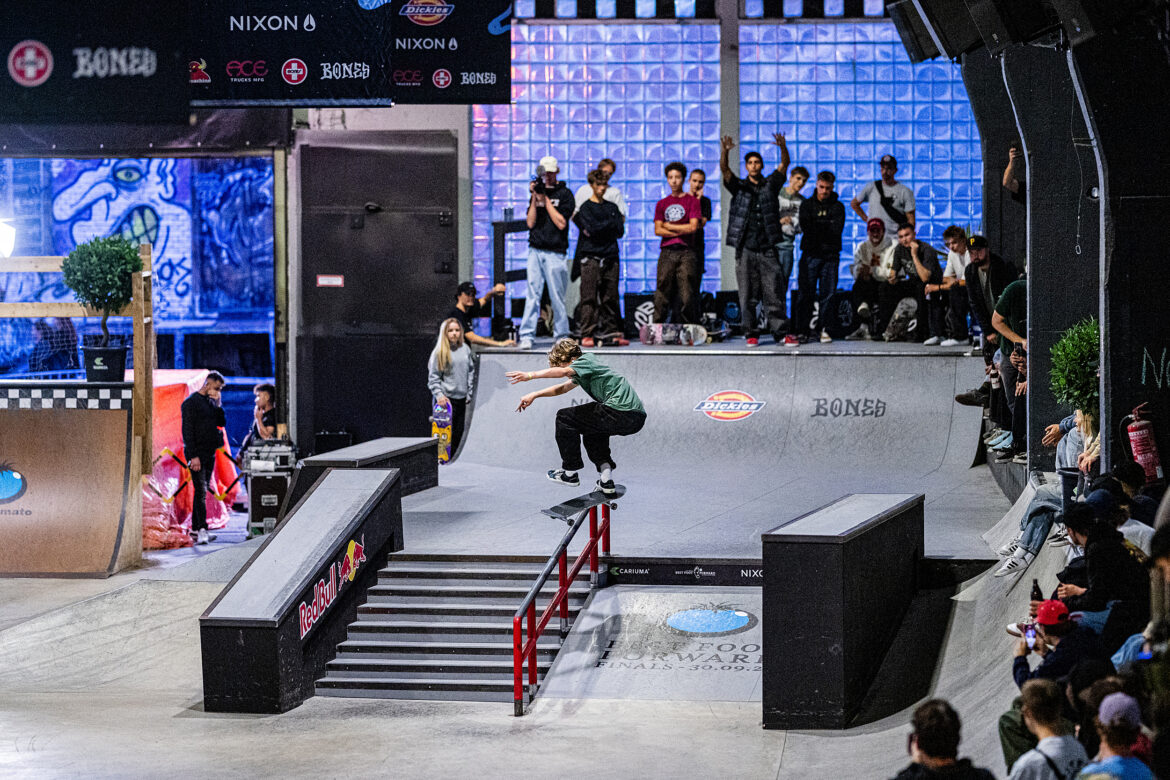 Best-Foot-Forward-Finals-Berlin-2023-Tijmen-Overbeek-Flip-fs-board Tijmen Overbeek at Blue Tomato Best Foot Forward 2023 at Skatehalle Berlin