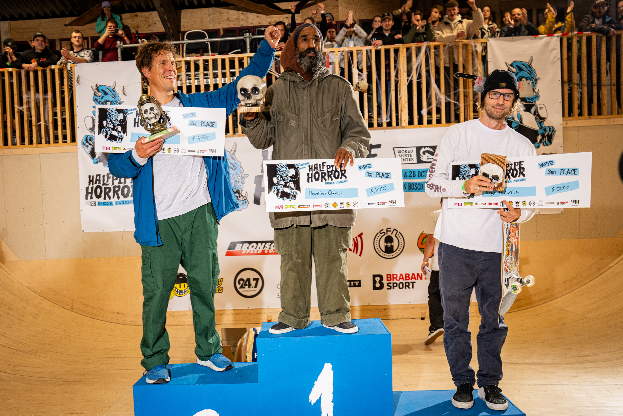 Winners Masters at Halfpipe Horror 2023 at World Skate Center 2023