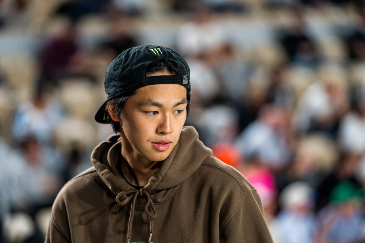 Toa Sasaki during the SLS Paris 2026 men's final at Roland-Garros in Paris.