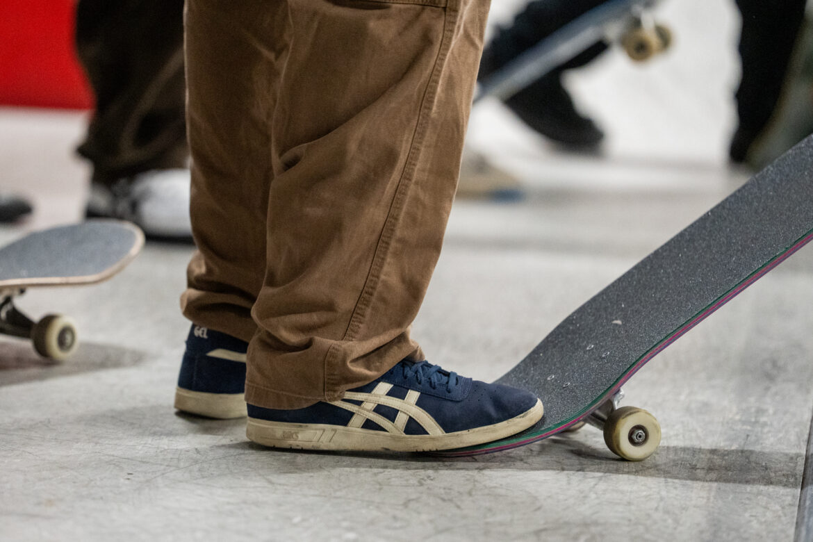 Asics Skateboarding Docu/Style Action Premiere and team session at PARK Amsterdam Blue Asics Skateboarding Shoes
