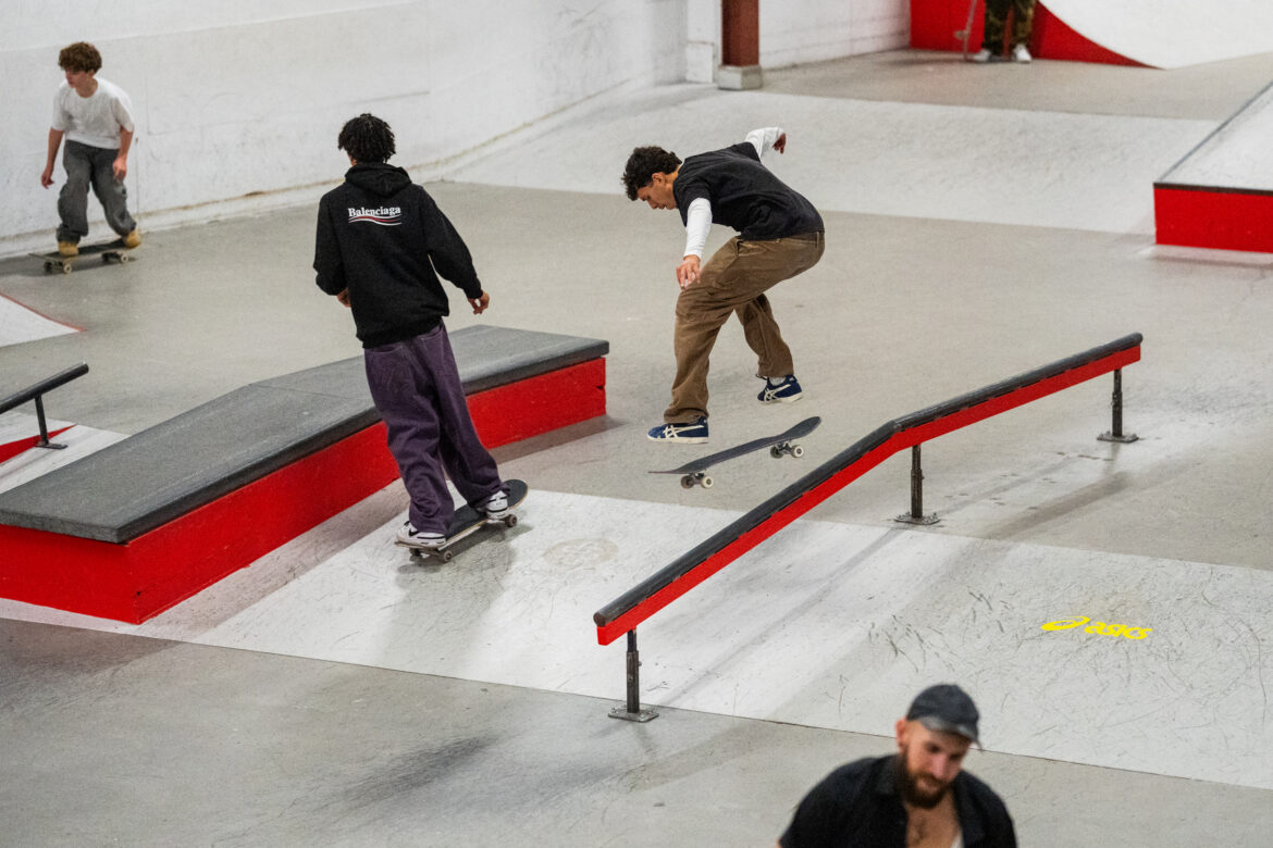 Asics Skateboarding Docu/Style Action Premiere and team session at PARK Amsterdam skateboarder Daniel Moragues with a Kickflip backside Lipslide during the Asics Skateboarding Docu/Style Action Premiere and team session at PARK Amsterdam at 28 of October 2026.