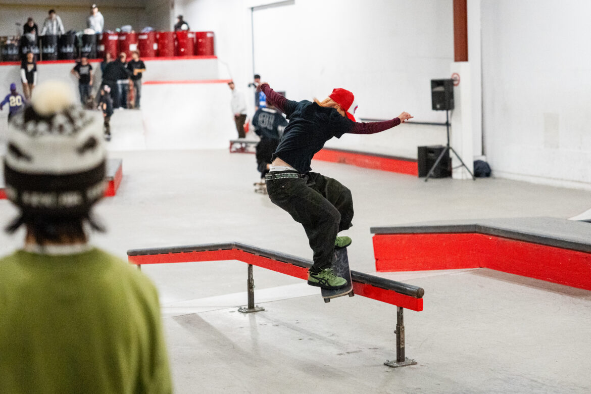 Asics Skateboarding Docu/Style Action Premiere and team session at PARK Amsterdam Niko Sugimoto frontside smith durign the Asics Skateboarding Docu/Style Action Premiere and team session at PARK Amsterdam at 28 of October 2026.