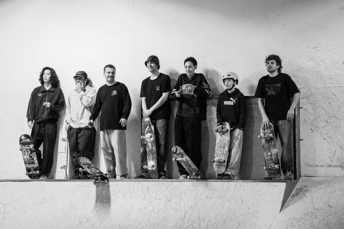 Asics Skateboarding Docu/Style Action Premiere and team session at PARK Amsterdam Squad at quarterpipe at park Amsterdam during the Asics Skateboarding Docu/Style Action Premiere and team session at PARK Amsterdam at 28 of October 2026.