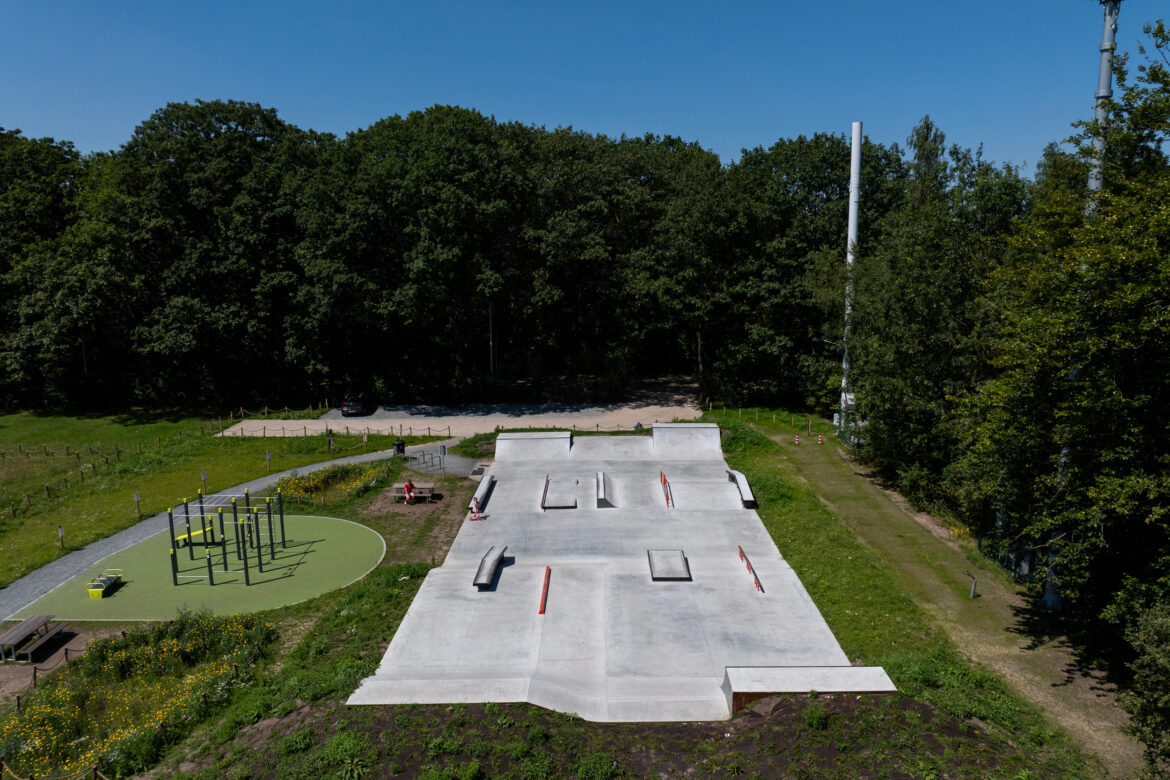 Nine Yards Skatepark Brasschaat (BE) Drone shot van Mishage Skatepark Brasschaat