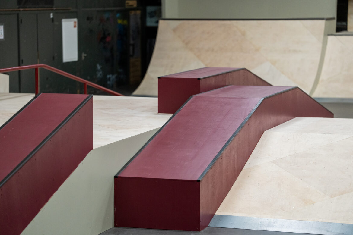 The Promise Skatepark, Heerlen 2025 Detail van ledges in Skatepark The Promise