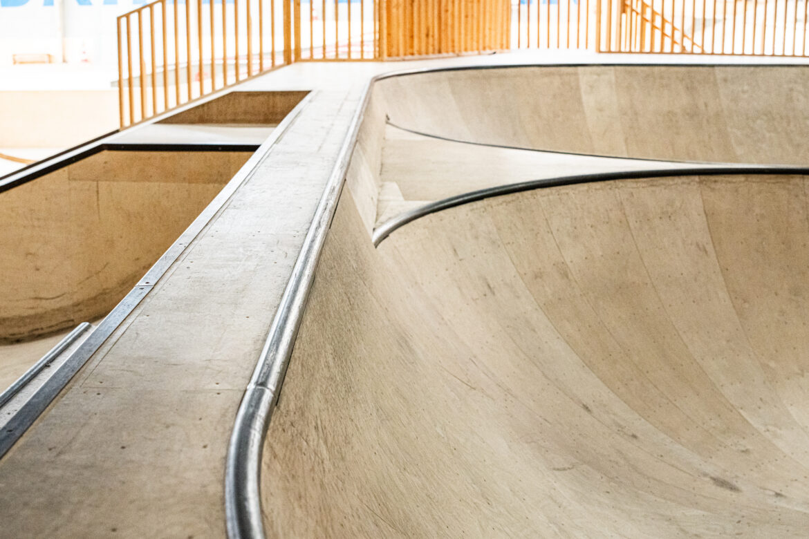 Detail of bowl bij World Skate Center Skatepark in Den Bosch