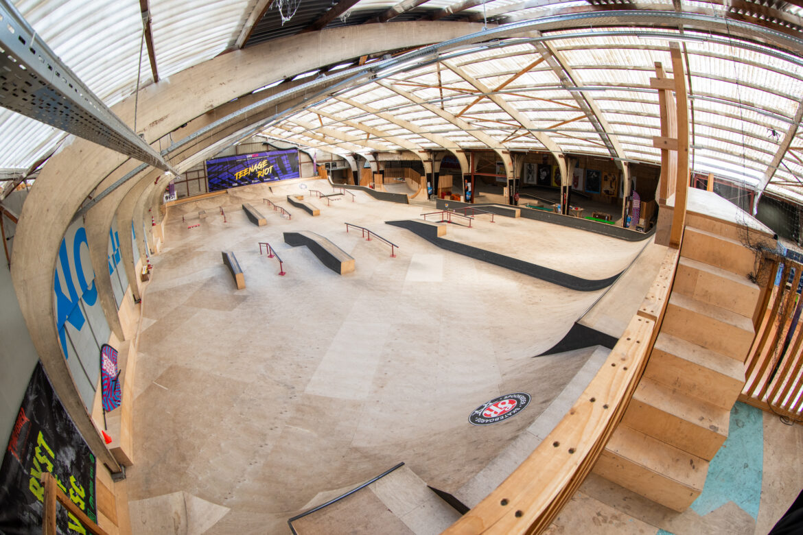 Overview van street park van World Skate Center Skatepark in Den Bosch